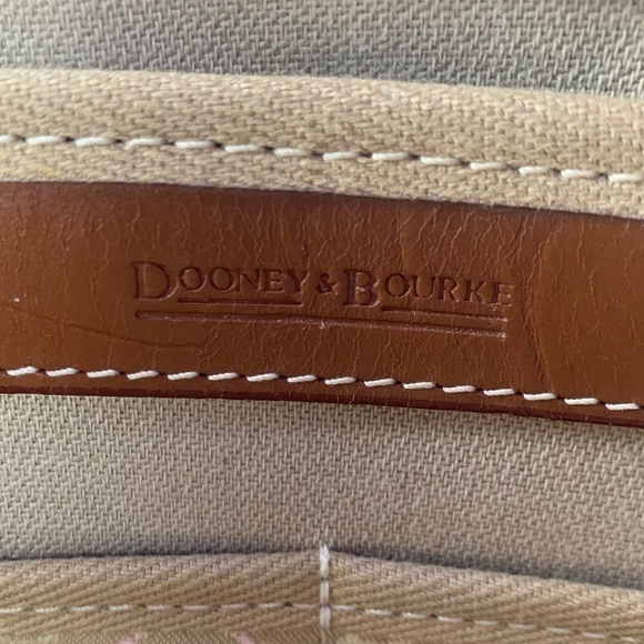 Vintage Dooney & Bourke Signature Canvas with Leather Trim Handbag in Brown Pink - Picture 15 of 16